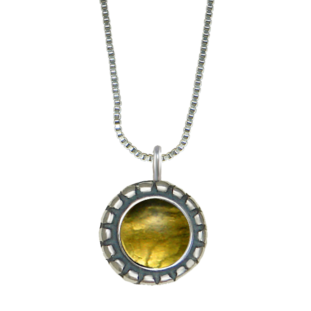Sterling Silver Little Citrine Pendant Necklace